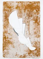 Fragment by Barbara Hepworth, Lithograph, 1971, from the Aegean Suite, sold Nov 2008