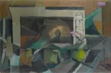 Homage to Cezanne by Terry Frost, oil on board, offered Nov 2008