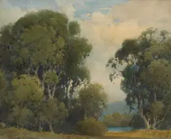 Oak Trees and Passing Clouds by Percy Gray, watercolor on paper, sold Nov 2008