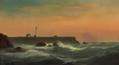 Gideon J. Denny, The Lighthouse at Point Arena, oil on canvas