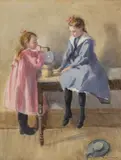 Marion Wachtel, Two Girls Blowing Bubbles