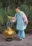 Esther Anna Hunt, Chinese Girl, watercolor and gouache on paper