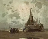 William Frederic Ritschel, Moonlight Fishing Folk