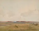 Francis J. McComas, Near Sandstone Mesa, Fort Wingate, New Mexico, 1910, watercolor on paper