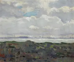 Phillips Frisbee Lewis, Against the Storm, oil on canvas