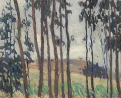 Phillips Frisbee Lewis, Lanky Eucalyptus, 1925, oil on board