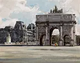 Donald Teague, Arch of the Carousel, Paris; A View of Windsor Castle (2)