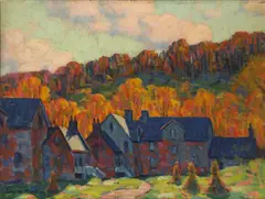 Autumn by John W. Bentley, oil on board, sold Nov 2008