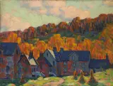 John W. Bentley, Autumn, oil on board