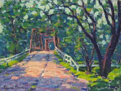 Bridge at Stony Ford by John W. Bentley, oil on board, sold Nov 2008