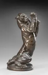 Earl, Rearing Saber Toothed Cat, 1914, bronze with brown patina