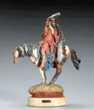 Harry Jackson, Chief Washakie II, 1981, polychrome bronze on a marble base