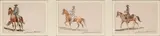 Horsemen (3) by Edward Borein, watercolor on card, offered Nov 2008