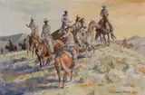 Splitting the Riders by Edward Borein, watercolor on paper, offered Nov 2008