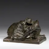 Solon Borglum, Blizzard (A Cowboy and His Horse), 1900, bronze