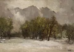 The Falls in Winter by Thomas Hill, oil on canvas, sold Nov 2008