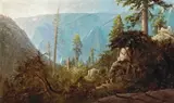 Charles Dorman Robinson, Deer in an Expansive Landscape, Yosemite, 1884, oil on canvas