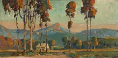 Karl Schmidt, Farmhouse in a Landscape, 1930, oil on board