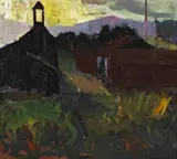 August François Gay, Sunset Steeple (Coast Highway, Montecito)
