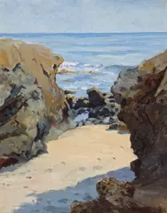 Along the Rocky Shore by William Alexander Griffith, 1923, oil on canvas on board, offered Nov 2008
