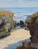William Alexander Griffith, Along the Rocky Shore, 1923, oil on canvas on board