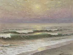 Evening Symphony by Frank Cuprien, 1944, oil on masonite, sold Nov 2008