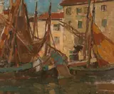 Edgar Alwin Payne, Adriatic Fishing Boats, oil on board
