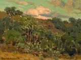 Trees along a Hillside by Granville Redmond, oil on board, offered Nov 2008