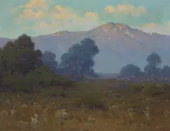 Mountain Landscape, Santa Barbara by John Marshall Gamble, oil on canvas, sold Nov 2008