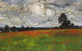 William Wendt, Clouds over a Field of Poppies