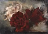 Grigory Gluckmann, Still Life of Roses, oil on board