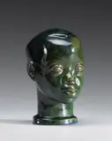 Sargent Claude Johnson, Head of a Youth, glazed ceramic