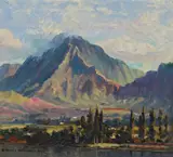 D. Howard Hitchcock, Pali Gap from Kaneolu Bay, Oahu, Hawaii
