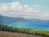 Mary Jencques Coulter, From the Slopes of Haleakala, Maui, oil on board