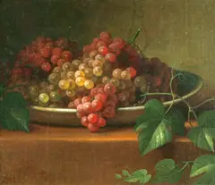 George Henry Hall, Grapes in a Porcelain Bowl, 1867, oil on canvas