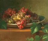 George Henry Hall, Grapes in a Porcelain Bowl, 1867, oil on canvas