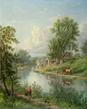 William Rickarby Miller, Canal Scene, Little Falls, New Jersey