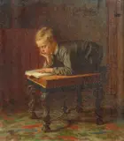 Eastman Johnson, Reading Boy