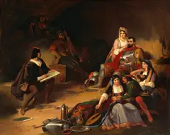William Henry Powell, The Brigand's Portrait, 1846, oil on canvas