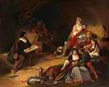 William Henry Powell, The Brigand's Portrait, 1846, oil on canvas