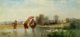 Alfred Wordsworth Thompson, Monks and Ducks, 1880, oil on canvas