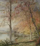William Trost Richards, Autumn by a Pond