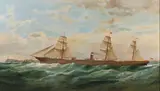 Samuel Waters, The S.S. City of Berlin, 2021, oil on canvas