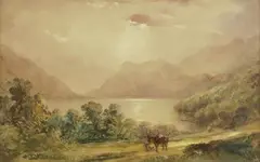 H. Earp, On the Conway, N. Wales, oil on canvas
