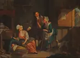 Hippolyte Chapuis, Child and Fortune Teller, oil on canvas