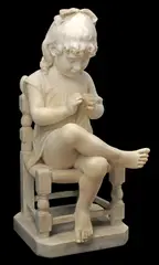 Cesare Lapini, Where There is a Will There is a Way, Carved alabaster sculpture