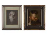 Karel Javůrek, Two Portraits of Men, Second half of 19th century, Oil on canvas, oil on paper