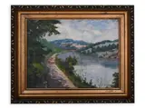 Stanislav Lolek, By the River, First half of 20th century, Oil on canvas