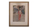 Jan Šafařík, A Lady from Paris, Around 1910, Watercolour, gouache, paper