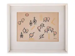 Adolf Hoffmeister, Viruses, 1963, Watercolour, paper